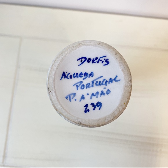 Portugal Blue White Porcelain Story Vase Pottery - Picture 9 of 9